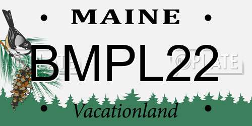 BMPL22 Maine License Plate