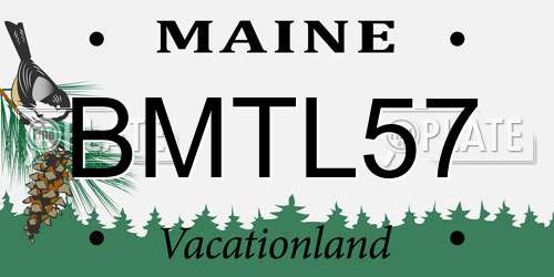 BMTL57 Maine License Plate