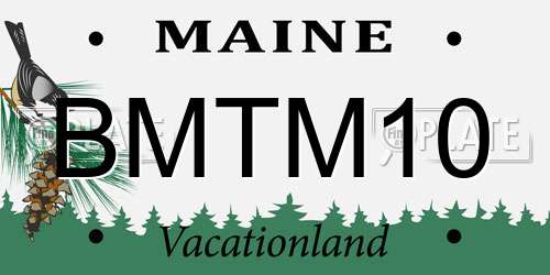 BMTM10 Maine License Plate