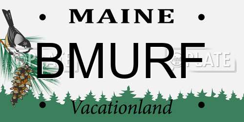 BMURF Maine License Plate
