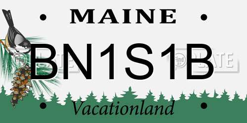 BN1S1B Maine License Plate