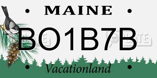 BO1B7B Maine License Plate