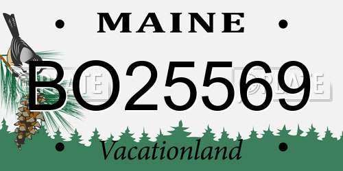 BO25569 Maine License Plate