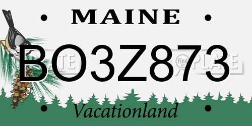 BO3Z873 Maine License Plate