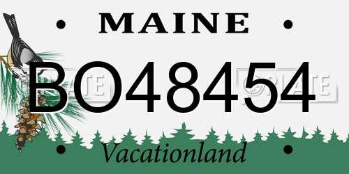 BO48454 Maine License Plate
