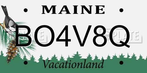 BO4V8Q Maine License Plate