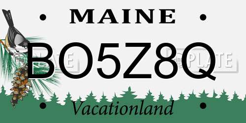 BO5Z8Q Maine License Plate