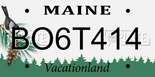 BO6T414 Maine License Plate