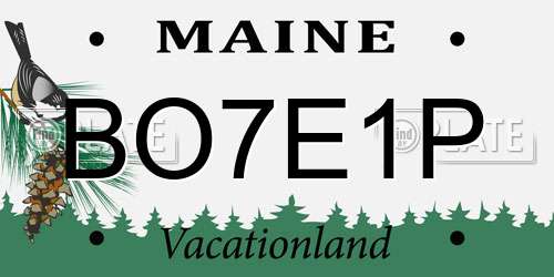BO7E1P Maine License Plate