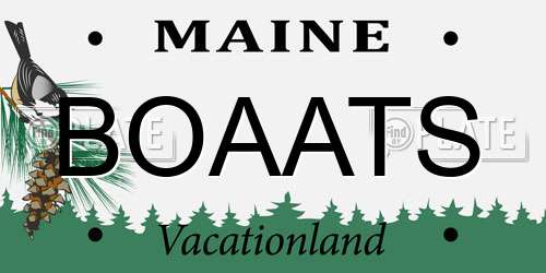 BOAATS Maine License Plate