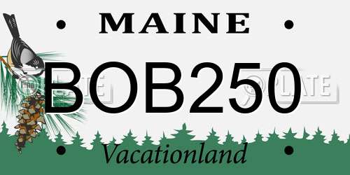 BOB250 Maine License Plate