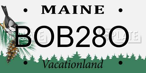 BOB28O Maine License Plate