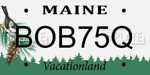 BOB75Q Maine License Plate
