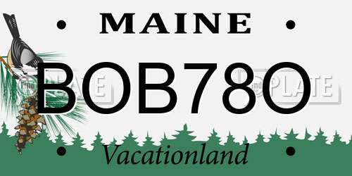 BOB78O Maine License Plate