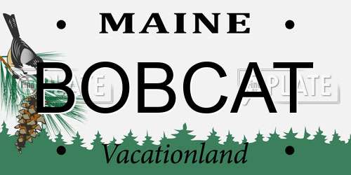 BOBCAT Maine License Plate