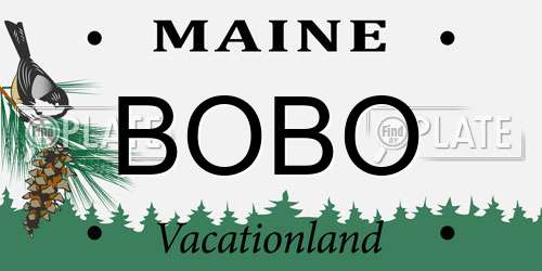 BOBO Maine License Plate