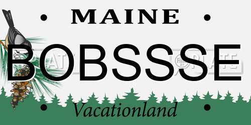 BOBSSSE Maine License Plate