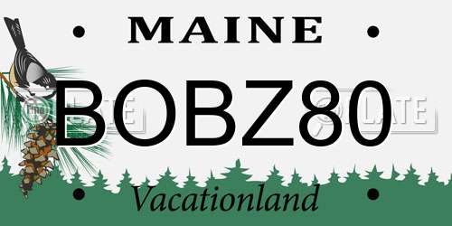 BOBZ80 Maine License Plate