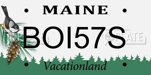 BOI57S Maine License Plate