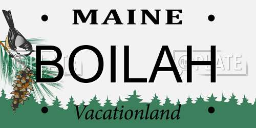 BOILAH Maine License Plate