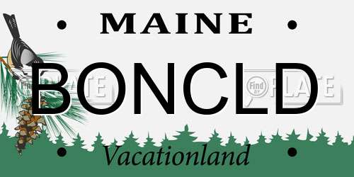 BONCLD Maine License Plate