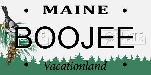 BOOJEE Maine License Plate