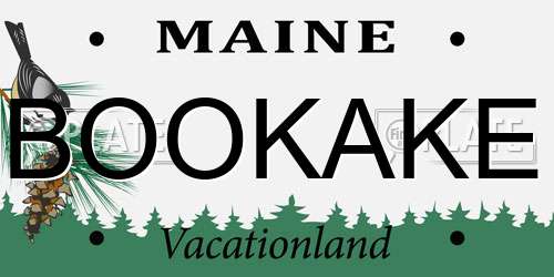 BOOKAKE Maine License Plate