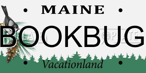 BOOKBUG Maine License Plate