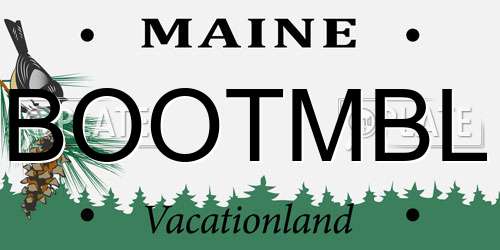 BOOTMBL Maine License Plate