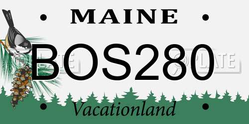 BOS280 Maine License Plate