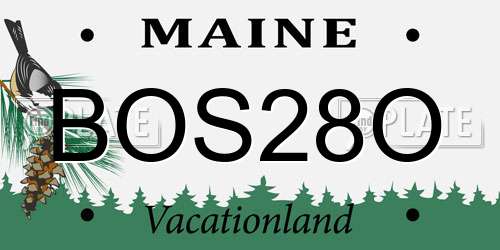 BOS28O Maine License Plate