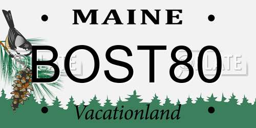 BOST80 Maine License Plate