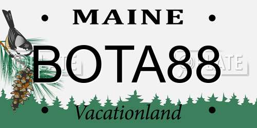 BOTA88 Maine License Plate