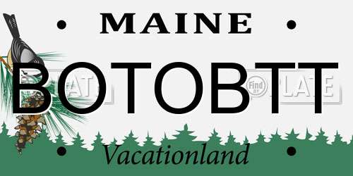 BOTOBTT Maine License Plate