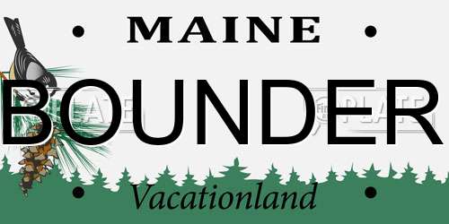 BOUNDER Maine License Plate