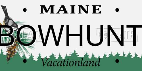 BOWHUNT Maine License Plate