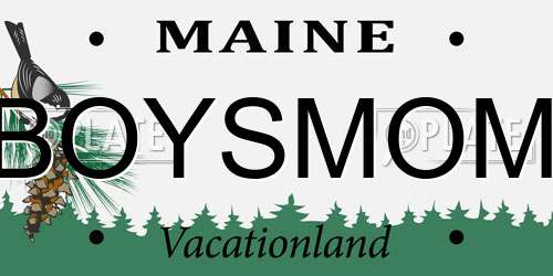 BOYSMOM Maine License Plate