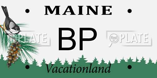 BP Maine License Plate