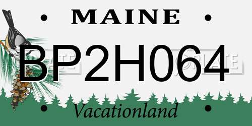 BP2H064 Maine License Plate