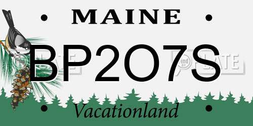 BP2O7S Maine License Plate