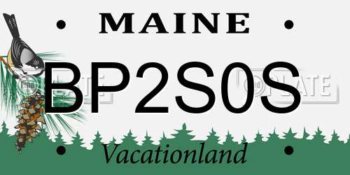 BP2S0S Maine License Plate