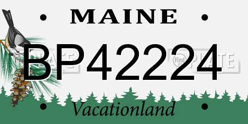 BP42224 Maine License Plate