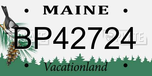 BP42724 Maine License Plate