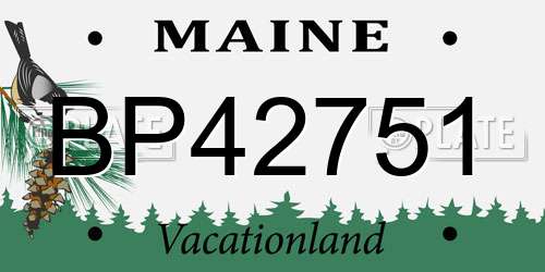 BP42751 Maine License Plate