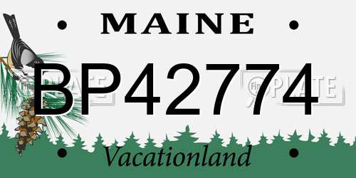 BP42774 Maine License Plate