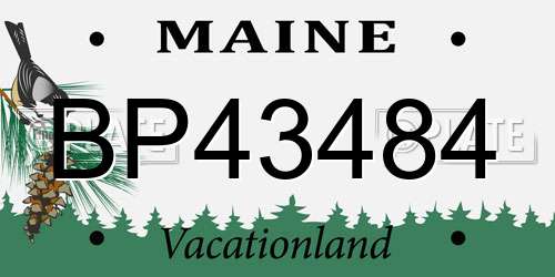 BP43484 Maine License Plate