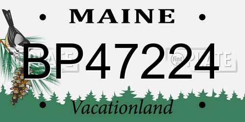 BP47224 Maine License Plate