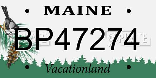 BP47274 Maine License Plate