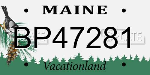 BP47281 Maine License Plate