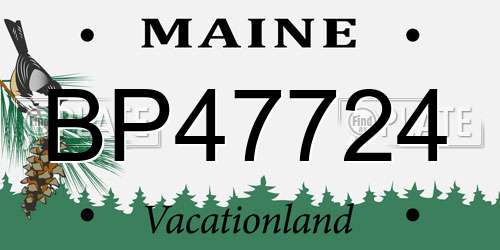 BP47724 Maine License Plate